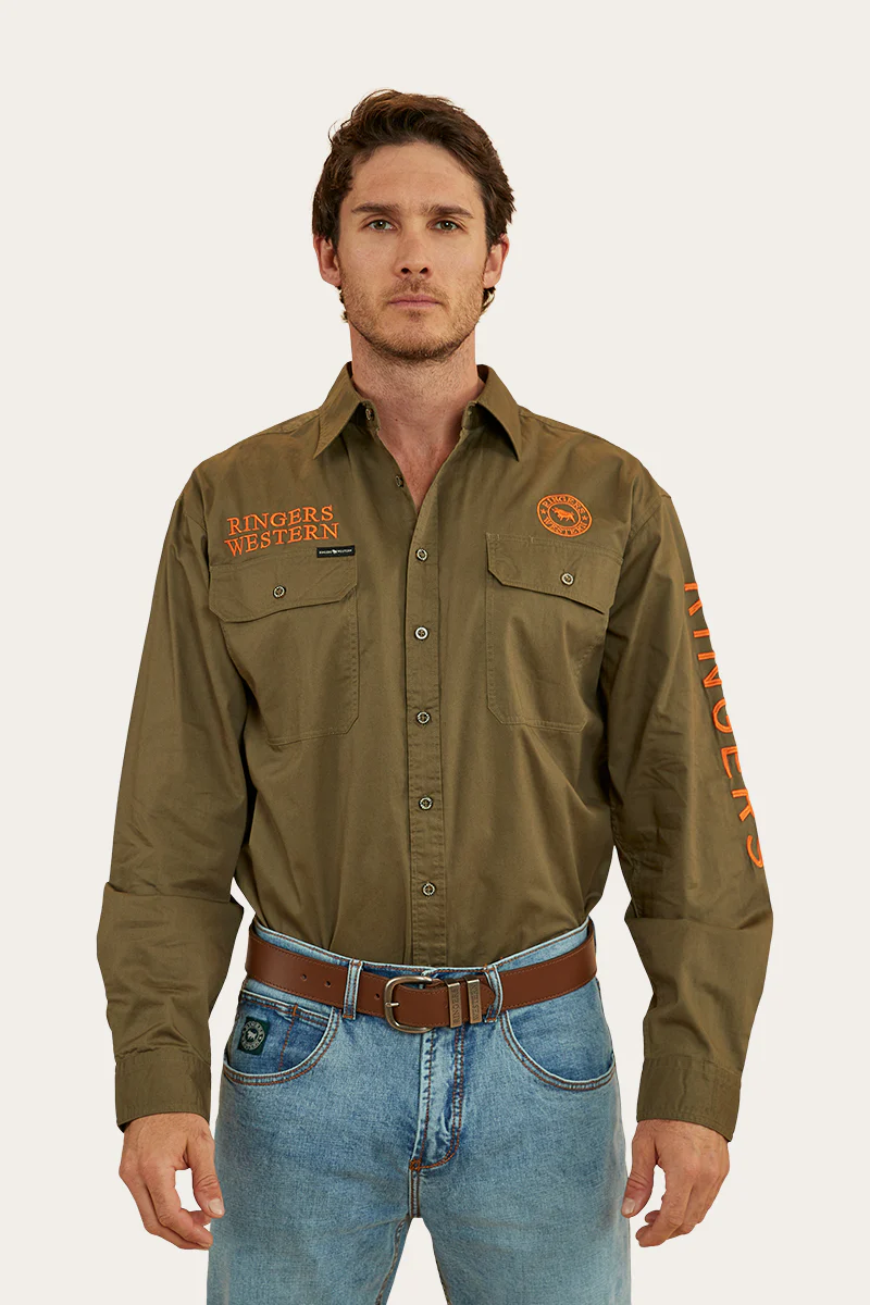 Hawkeye Mens Full Button Work Shirt - Image 46