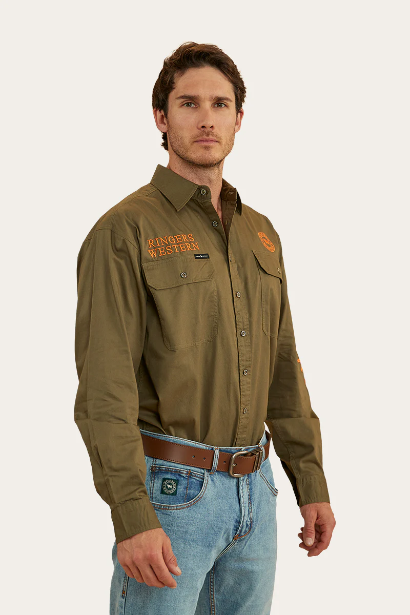 Hawkeye Mens Full Button Work Shirt - Image 49