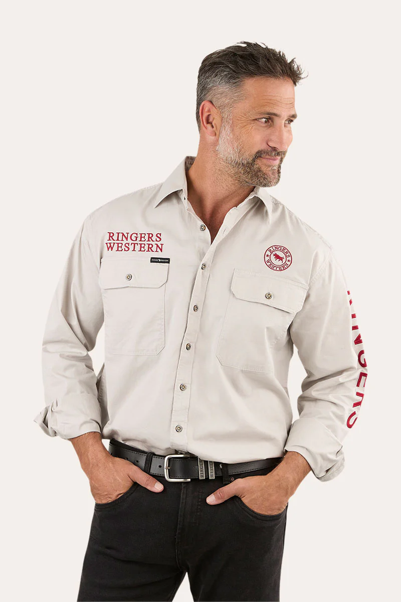 Hawkeye Mens Full Button Work Shirt - Image 5
