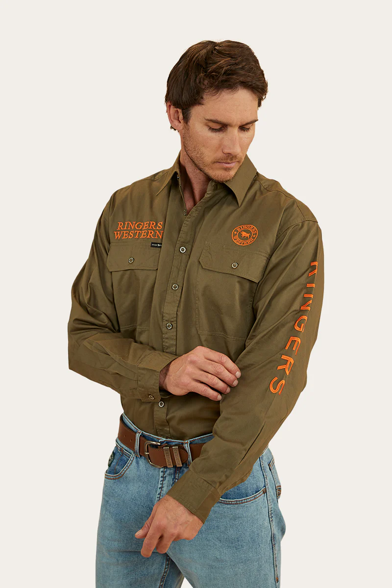 Hawkeye Mens Full Button Work Shirt - Image 50