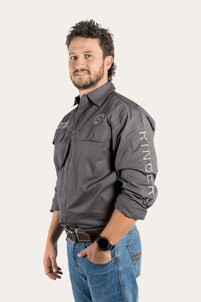 Hawkeye Mens Full Button Work Shirt - Image 55