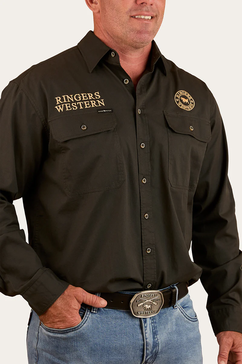 Hawkeye Mens Full Button Work Shirt - Image 85