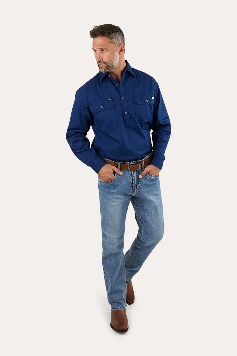 King River Mens Half Button Work Shirt - Image 74